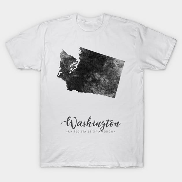 Washington state map T-Shirt by StudioGrafiikka